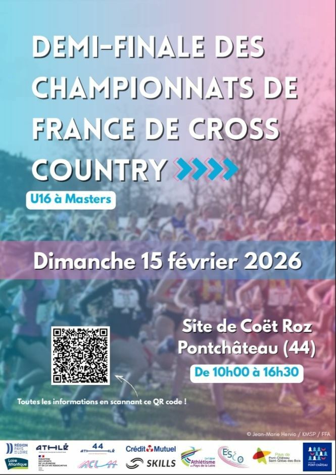 Championnat Pré France de cross à Pontchateau (44) le 15/02/26